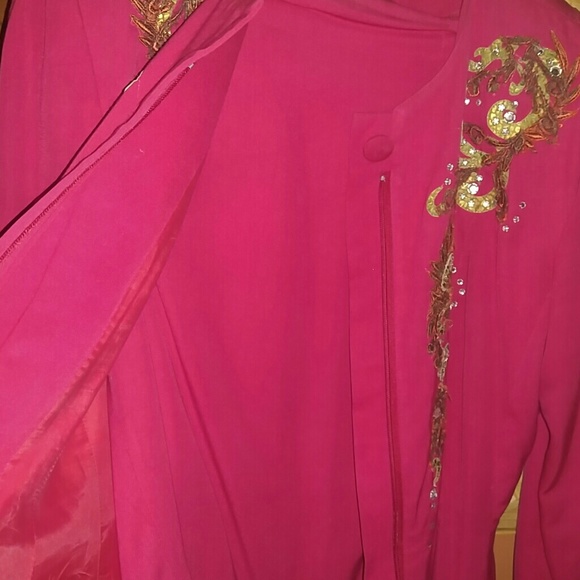 Stunning Vintage Red Embellished Suit - Picture 5 of 8